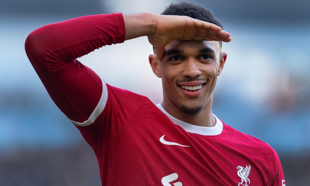 Trent Alexander-Arnold playing for Liverpool