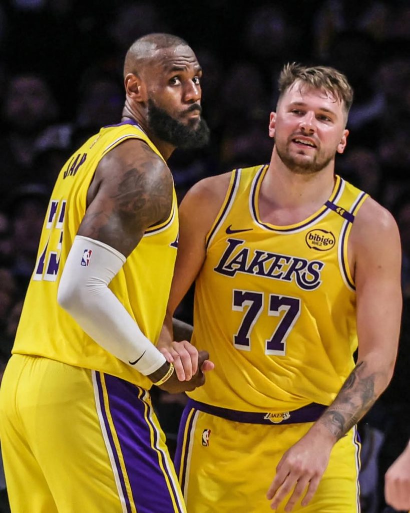 Luka Dončić y Lebron James.