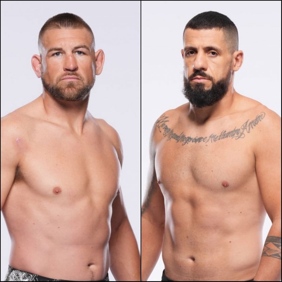 Montagem com Dustin Jacoby x Bruno Lopes no UFC