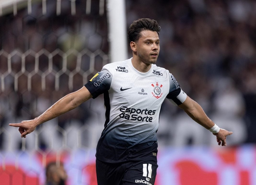 Àngel Romero comemora gol pelo Corinthians
