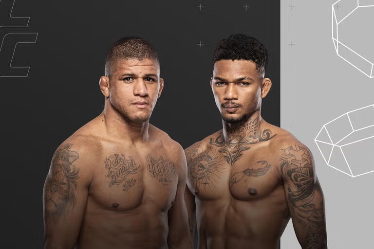 Imagem dos lutadores de Gilbert Burns x Michael Morales