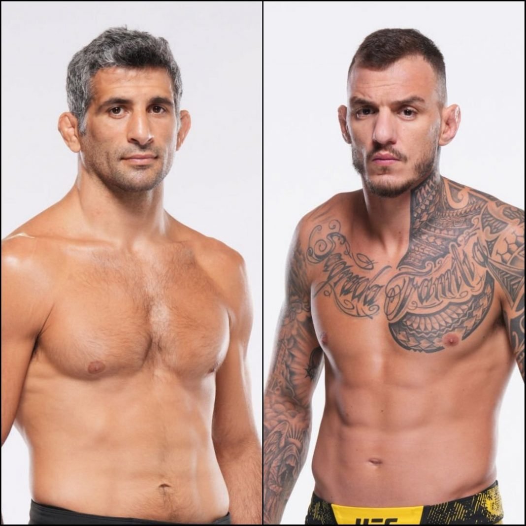 Fotomontagem de Beneil Dariush x Renato Moicano no UFC