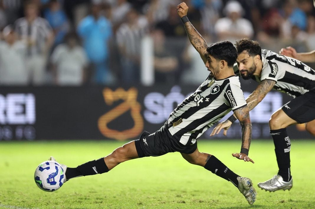 Jogadores do Botafogo em campo pelo Brasileirão 2025.