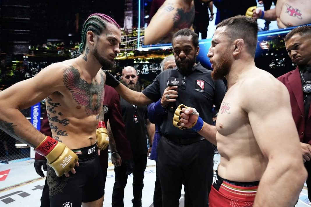 Merab Dvalishvili x Sean O’Malley antes de entrar no octógono