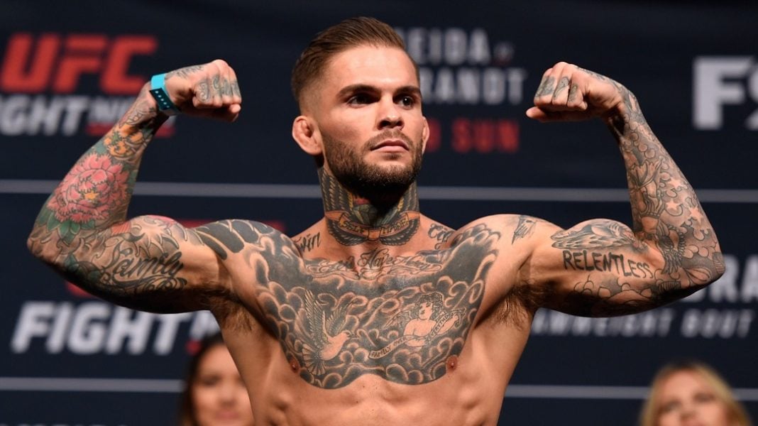 Cody Garbrandt durante a pesagem da categoria Peso Galo