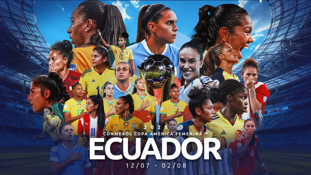  Fotomontagem com jogadoras da Copa América Feminina
