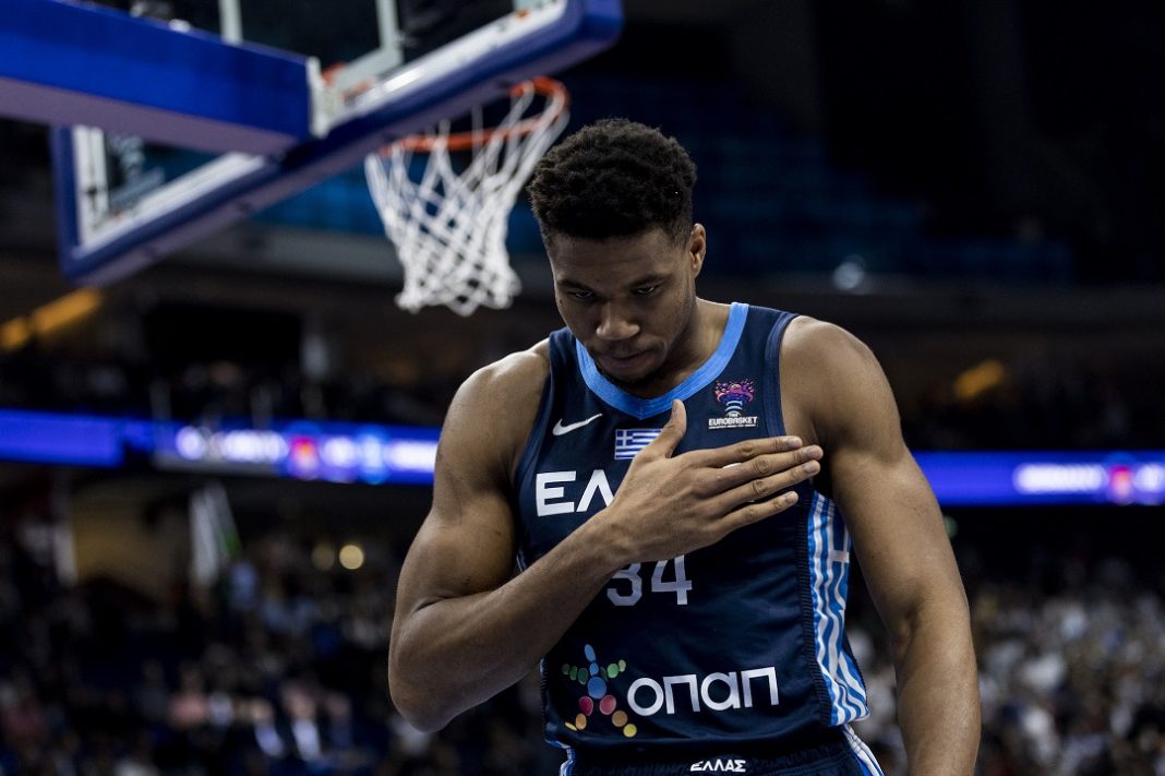 Giannis Antetokounmpo da Grécia no Eurobasket 2025
