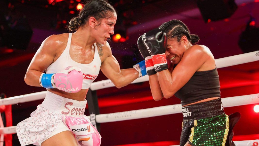 Amanda Serrano con todos sus campeonatos,