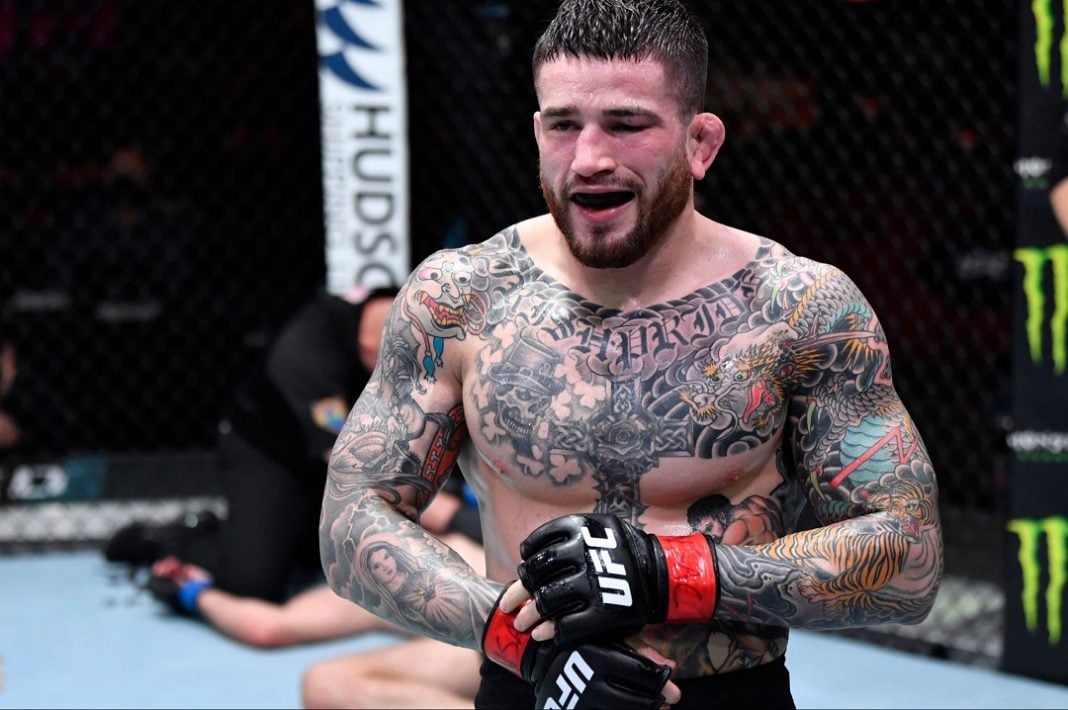 Sean Brady após vitória no octógono do UFC