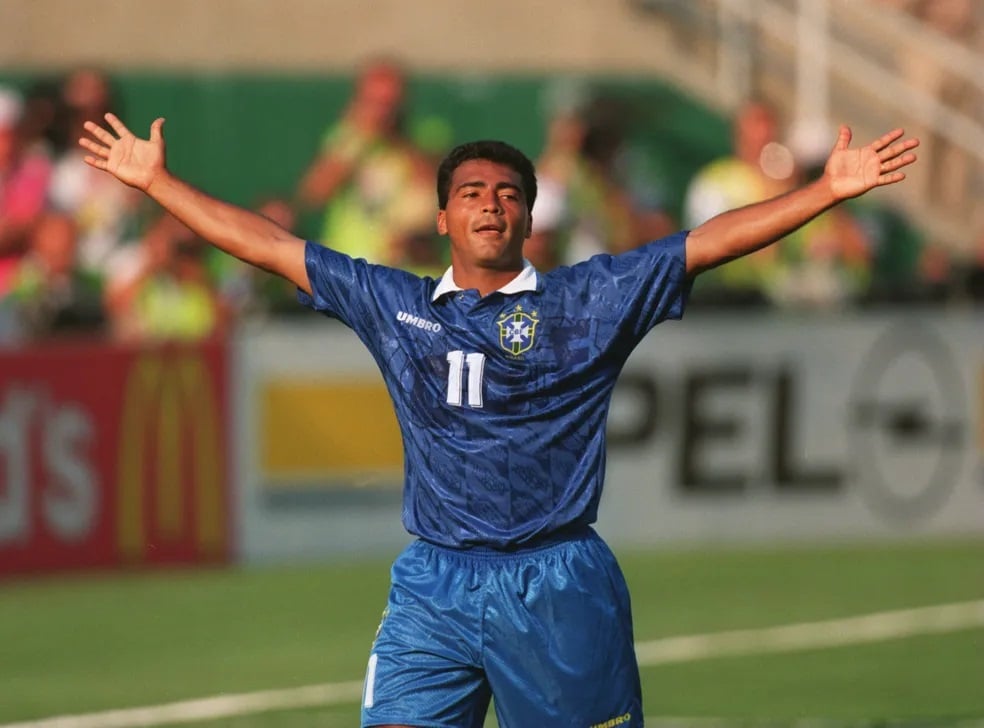 Romário comemora gol na semifinal da Copa de 1994